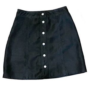 Black skirt with silver buttons! Soft fabric! Gently worn and good condition!